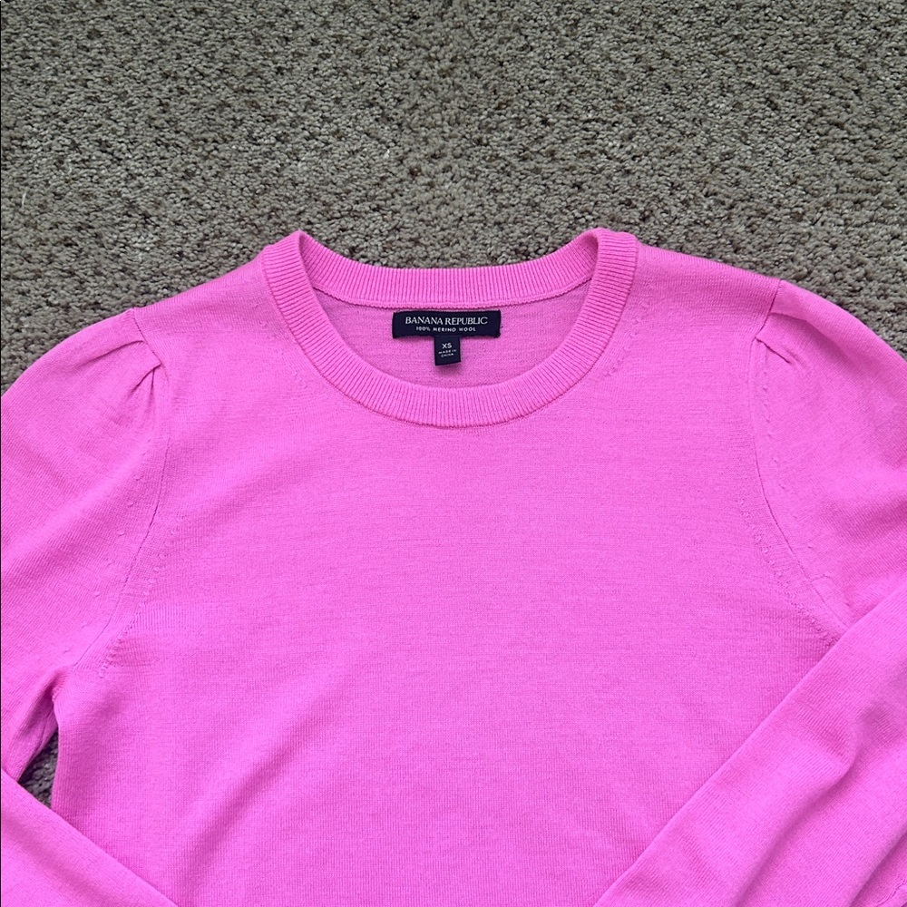 Banana Republic Merino Wool puff sleeve sweater - Picture 3 of 4